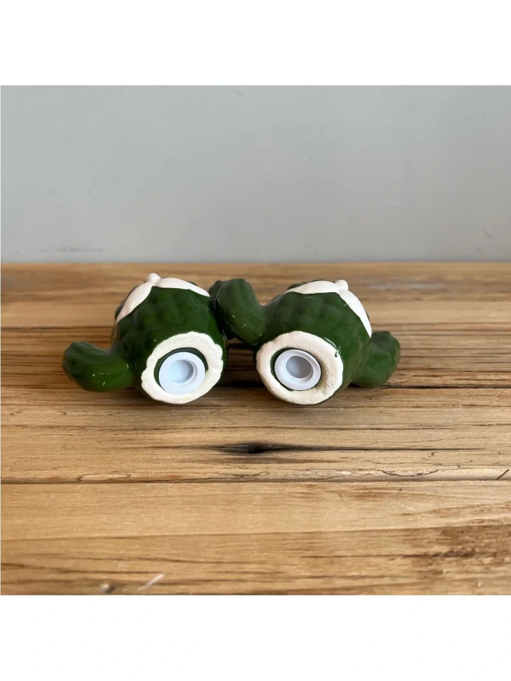 Ceramic Anthropomorphic Green Cactus Salt & Pepper Shakers